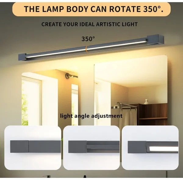 Brilagi-LED fürdőszobai tükörvilágítás AQUA LINE LED/36W/230V 120 cm IP44 antracit