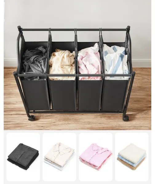 LINA fekete szennyeskosár