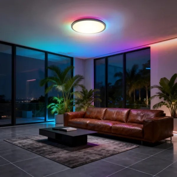 Aigostar - LED RGBW dimmelhető mennyezeti lámpa MESH LED/36W/230V 3000-6500K fekete+távirányító