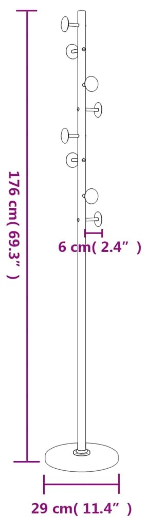 fehér porszórt vas ruhafogas 176 cm