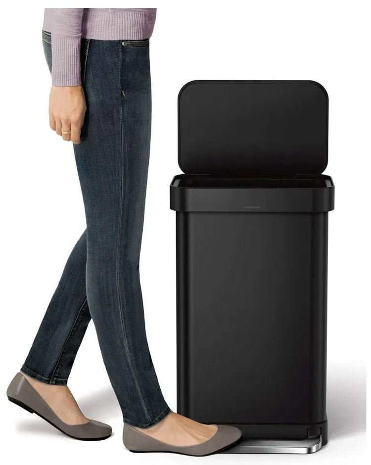 Acél pedálos szemetes 45 l – simplehuman