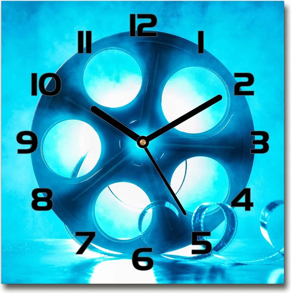 Óra edzett üvegből Filmtekercs 30x30 cm