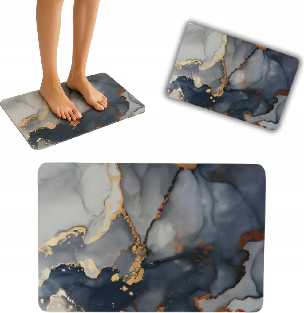 Fürdőszobaszőnyeg csúszásgátló gyorsan száradó fürdőszoba szőnyeg szürke 50x80