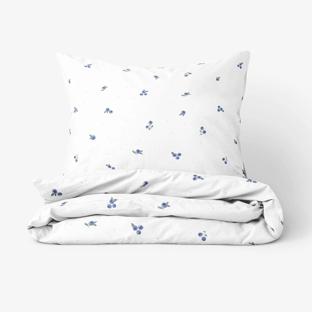 Goldea pamut ágyneműhuzat - áfonya mintás 240 x 220 és 2db 70 x 90 cm