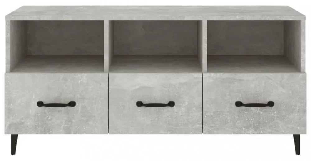 betonszürke szerelt fa TV-szekrény 102 x 35 x 50 cm