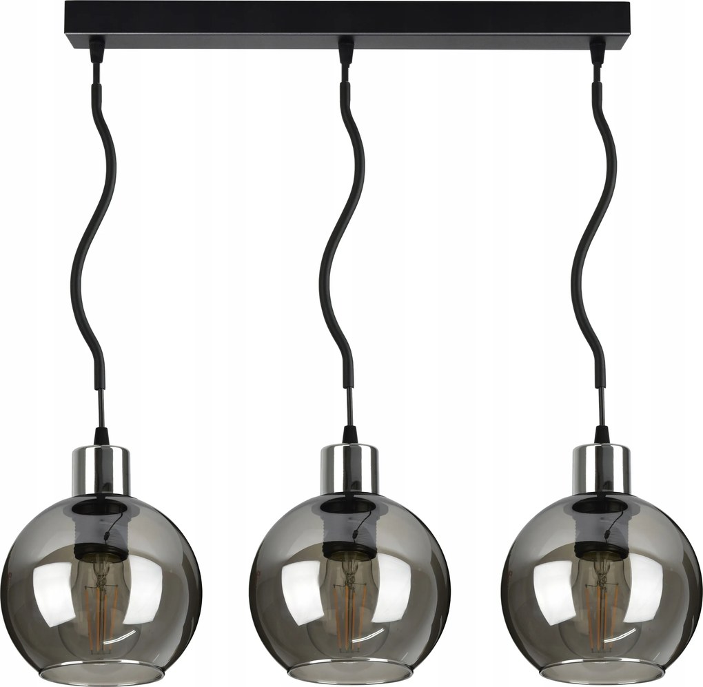 Üveg Függő Lámpa Csillár Spline Króm Gömb