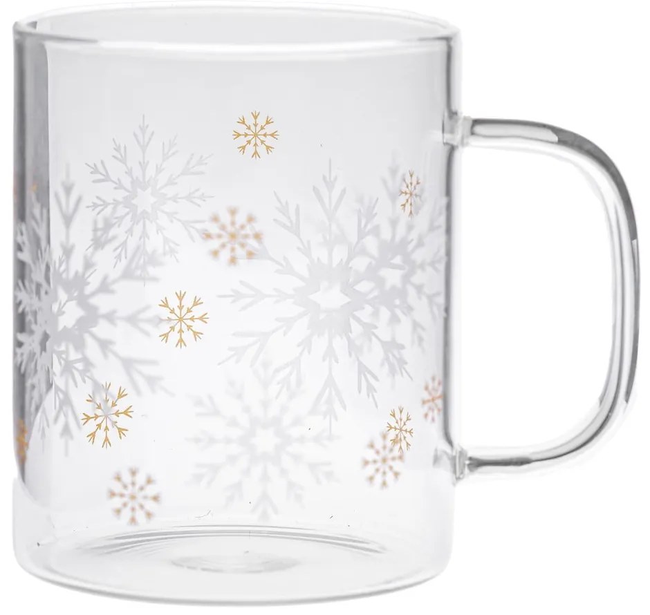 Üveg bögre karácsonyi mintával 410 ml Frosty Flakes – Dakls