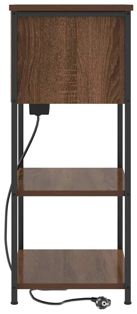 Éjjeliszekrény barna tölgy 55 x 31 x 76 cm Faanyag