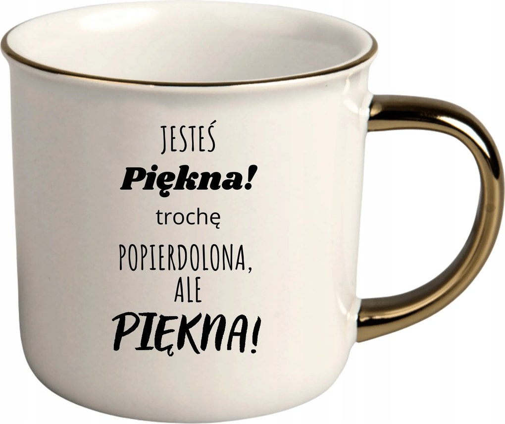 Bögre Fehér Arany Rant Ajándék Vicces Nőnap Gyönyörű Vagy