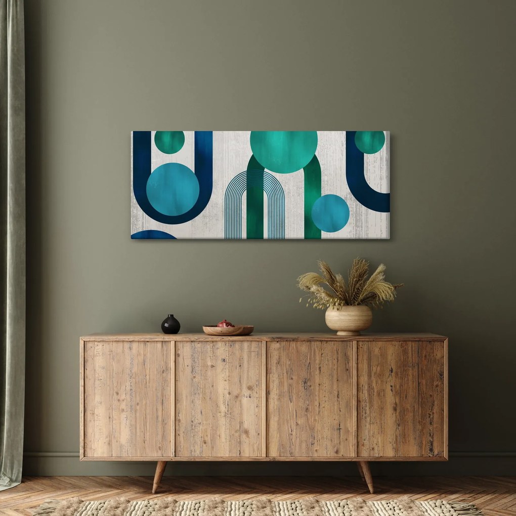 Kép - Vonalak és kör alakzatok (120x50 cm)
