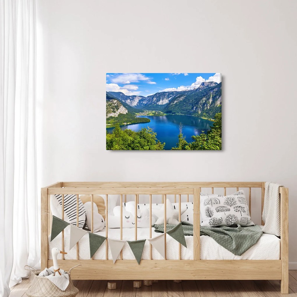 Kép - Hallstatt tó, Hallstatt, Austria (90x60 cm)