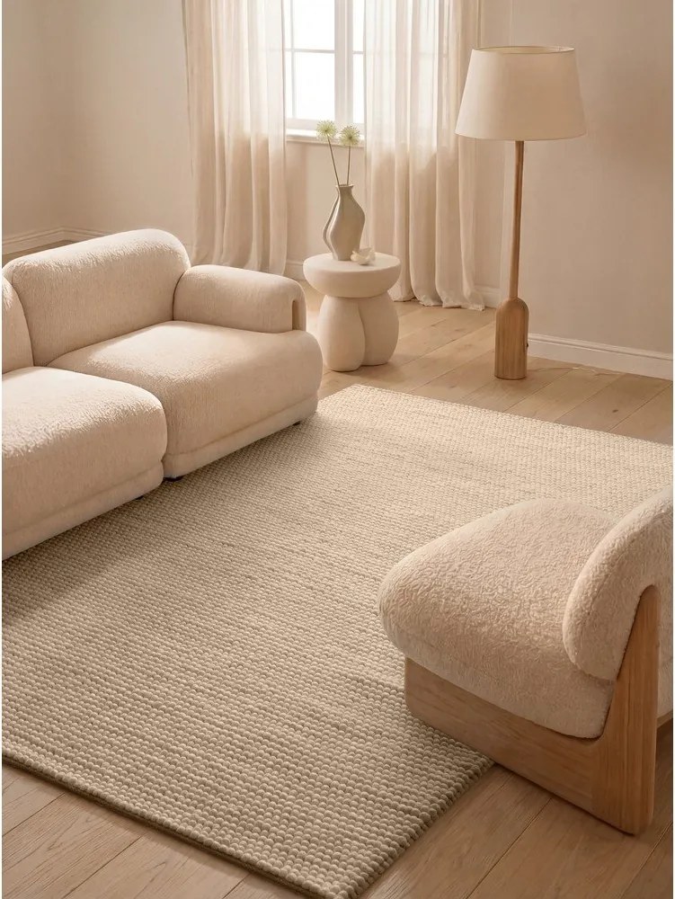 Bézs kézi szövésű gyapjú szőnyeg 160x230 cm Richmond Diana – Ted Baker