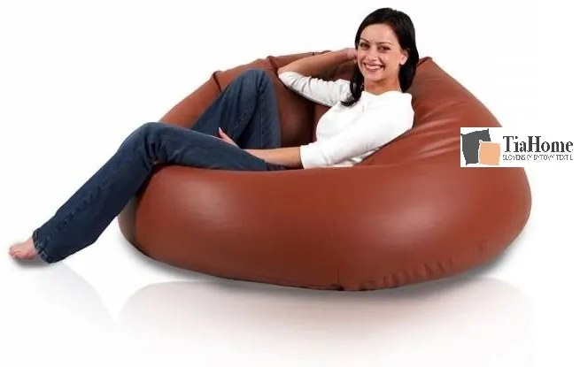 Babzsák labda Maxi ökobőr TiaHome - Narancssárga