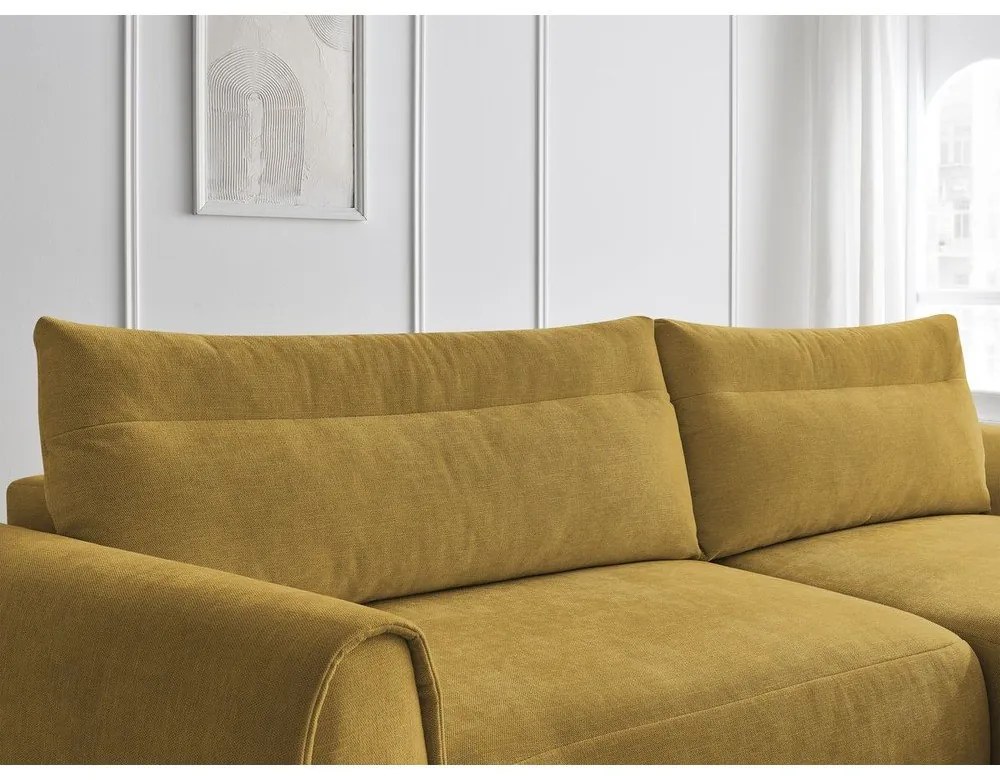 Okkersárga sarokkanapé Aden – Bobochic Paris