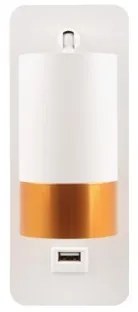 Fali spotlámpa USB töltővel 1xGU10/35W/230V fehér/arany