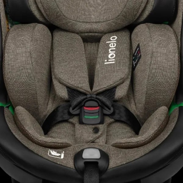 Lionelo HARMONY i-Size 40-150 cm forgatható autósülés alapzattal, fekete/olíva