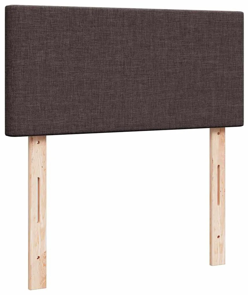 Ottomán ágy matraccal sötétbarna 90x200 cm szövet