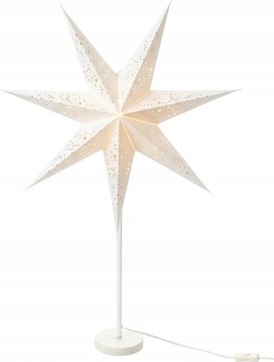 Ikea Strala Asztali lámpa csipke fehér 70 cm Szett Alap Izzó Lámpabúra