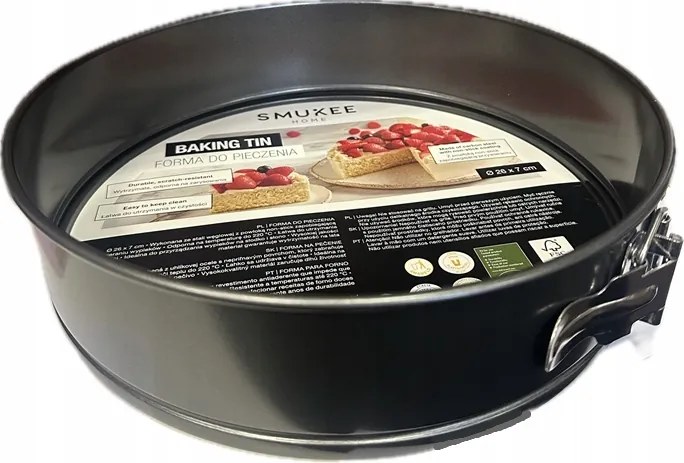 Smukee Sütőforma Tortaforma Kerek 26 x 7 cm Grafit