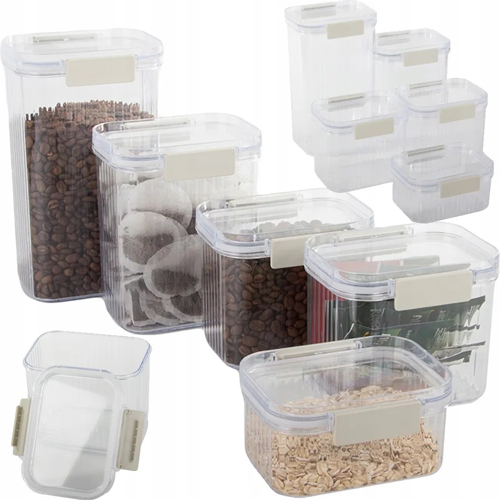 Konyhai ételtároló dobozok tésztatartó tartály tömítéssel 5 db-os szett