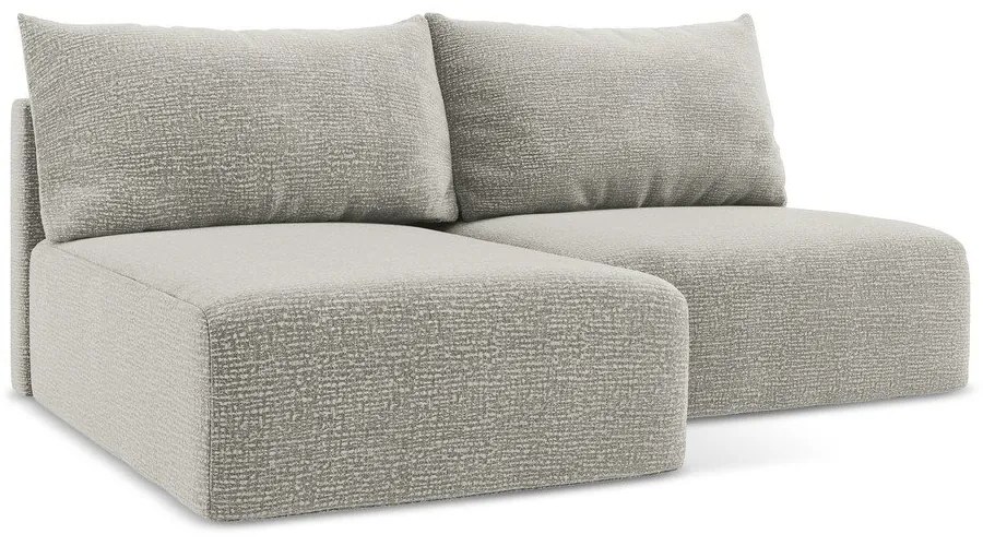 Világosszürke kinyitható-tárolóhelyes sarokkanapé (bal oldali) Kalena – Makamii