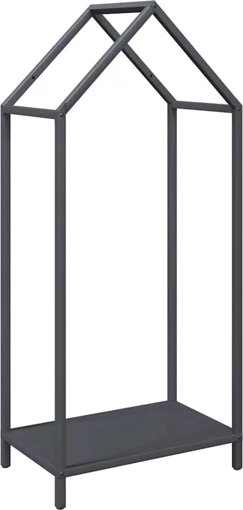 vidaXL antracitszürke hidegen hengerelt acél tűzifatároló 40x25x90 cm