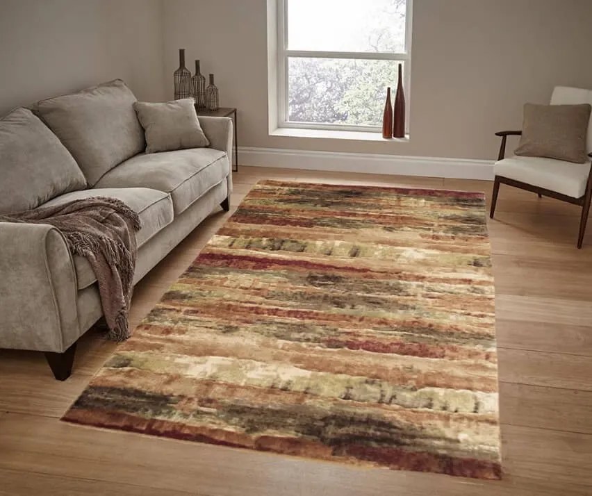 Taranto modern szőnyeg terra csíkos