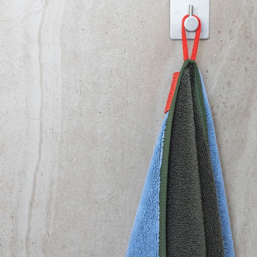 Sötétzöld-kék frottír bio pamut törölköző 50x90 cm Soft – Mette Ditmer Denmark
