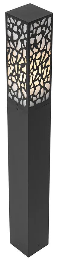 Modern kültéri oszlop lámpa fekete 90 cm IP44 - Nicole
