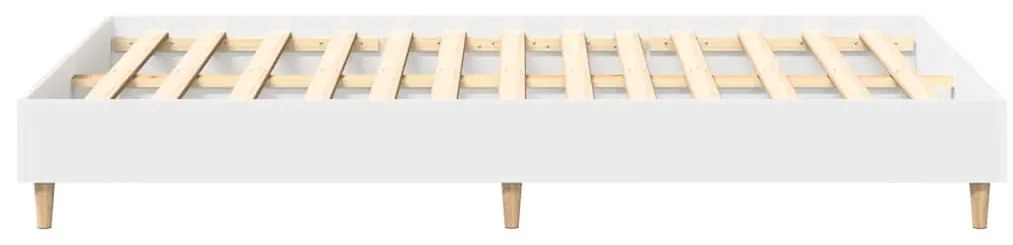 fehér szerelt fa ágykeret matrac nélkül 120 x 200 cm