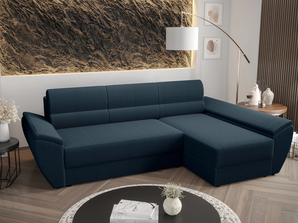 Sarok ülőgarnitúra Radiant L3 (sötétkék) (J). 1057480