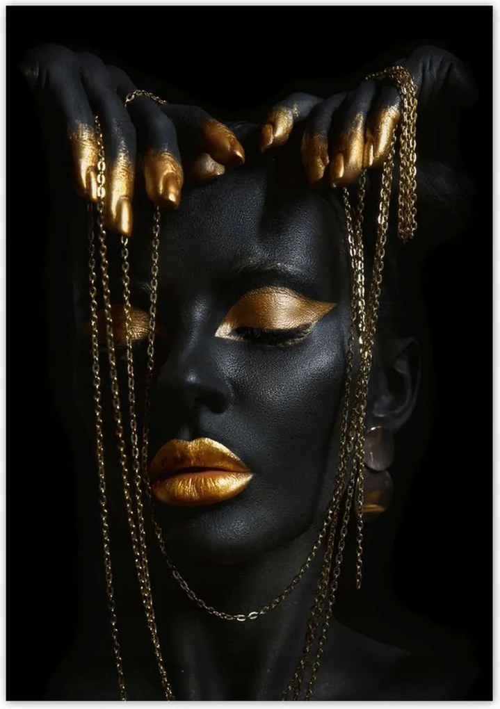 Poszterek 70x100 Arany ékszerek az arcon