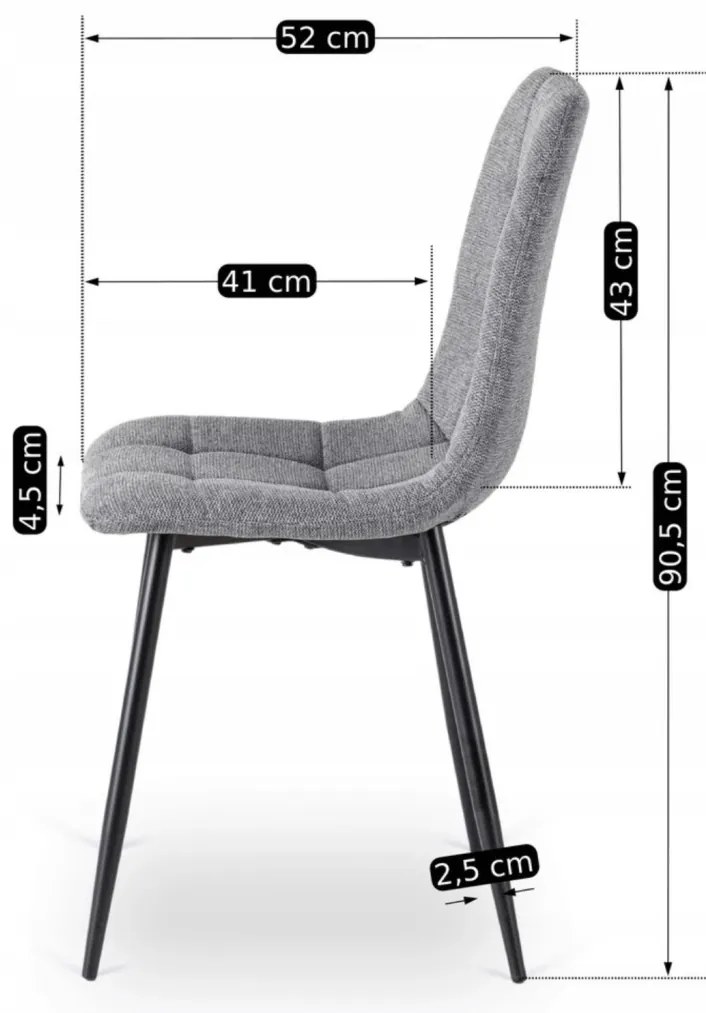 Krzesło PERU 2 Szare