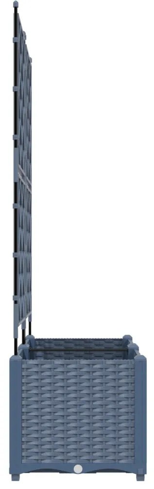 Trellis-szel ellátott Kerti Ültető 2 db Szürke 80x40x143 cm