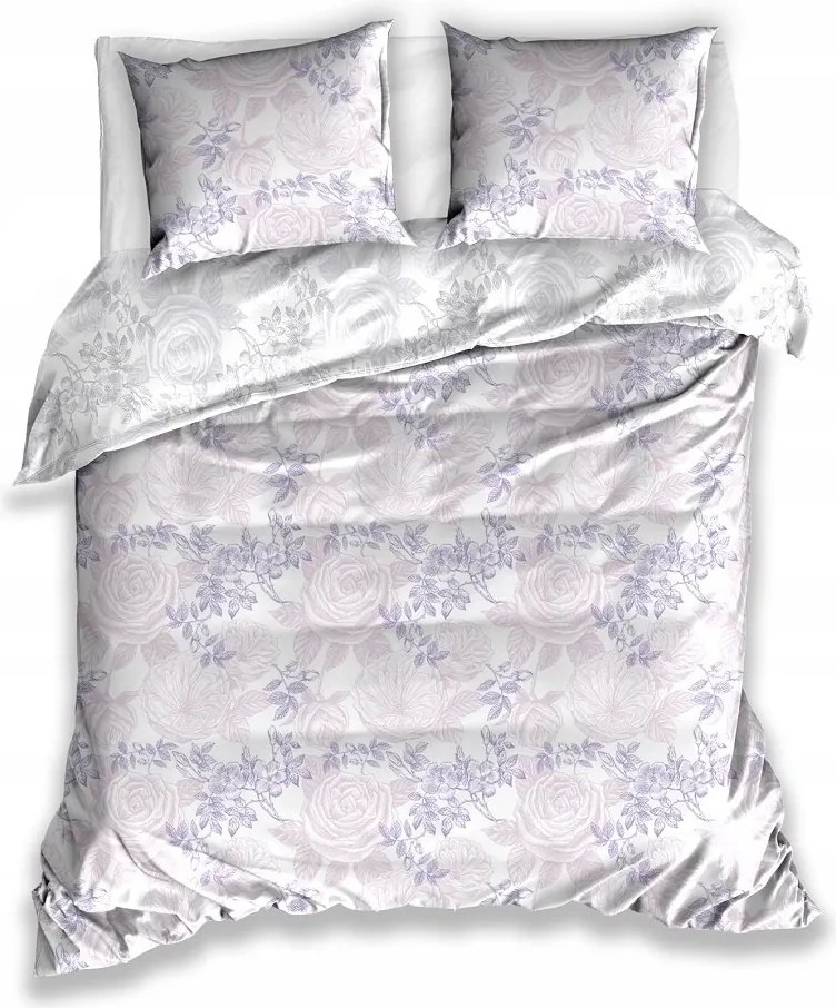 Pamut-szatén Ágyneműhuzat Rózsaszín Floral 200x220