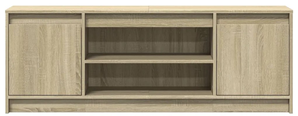 sonoma tölgy színű szerelt fa LED-es TV-szekrény 139,5x34x50 cm