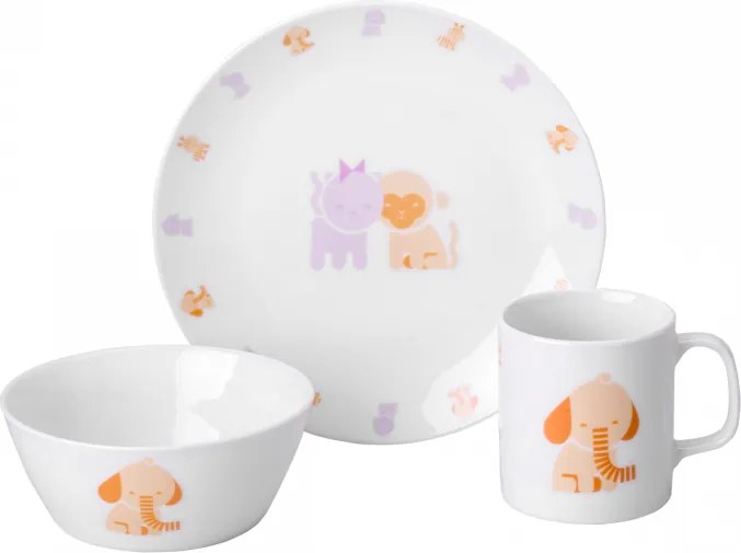 Lunasol - 3 db-os Babies porcelánkészlet gyermekek számára - Kids world (450510)