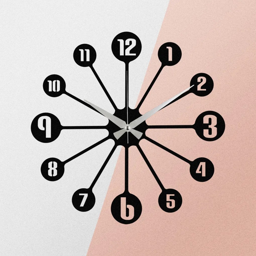 Enzoclock fém falióra, 48×48 cm – S014