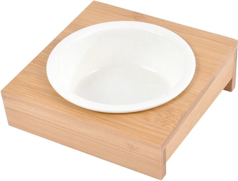 Bambusz tálka állvánnyal kutyáknak ø 12 cm – Love Story