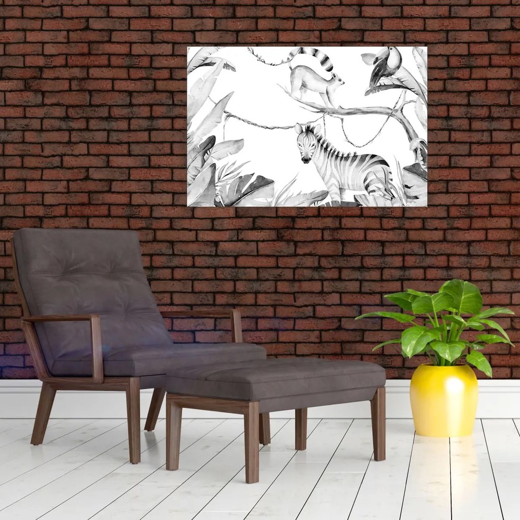 Kép - Akvarell dzsungel (90x60 cm)