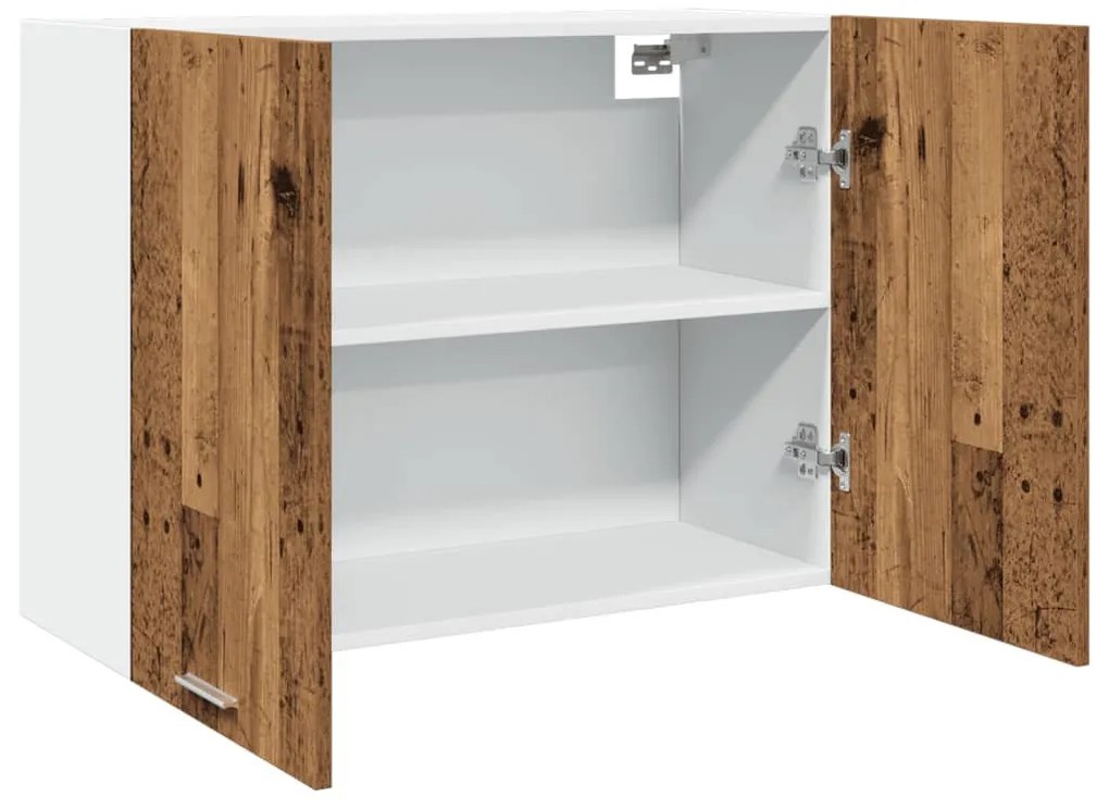 antik fa színű szerelt fa függőszekrény 80 x 31 x 60 cm