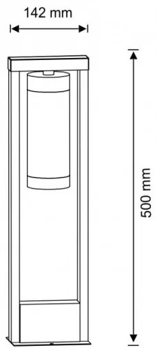 Kültéri lámpa SPECTRA 1xE27/10W/230V IP44 50 cm