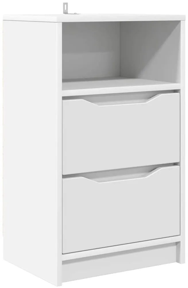 Éjjeli asztal fiókkal Fehér 40 x 30 x 467 cm Faanyag