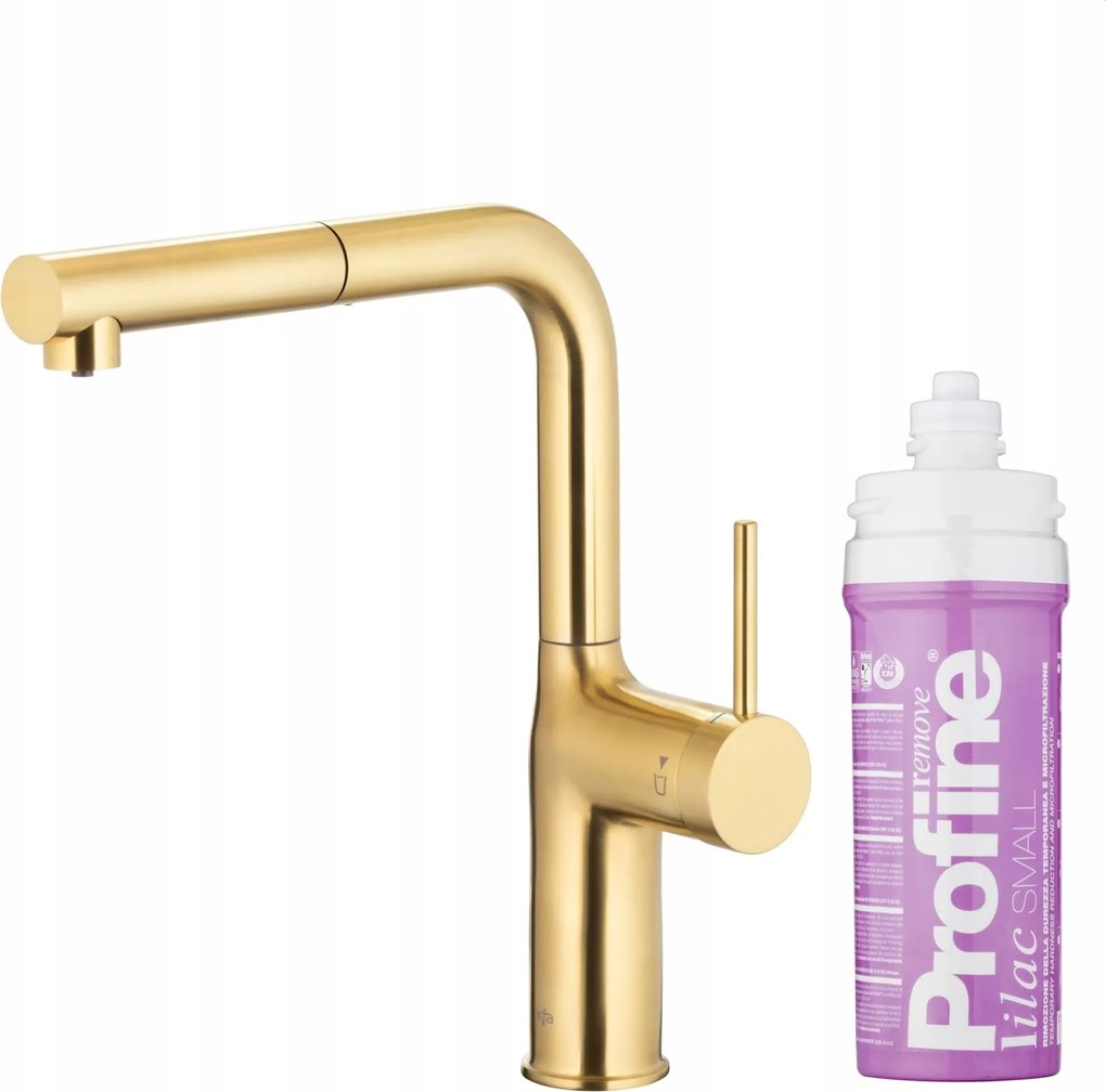 Kfa Duero Pure Move Konyhai Csaptelep Profine Lilac S, Könnyű Arany Színű, Szálcsiszolt