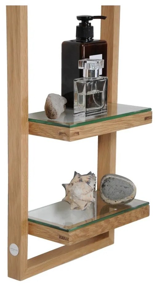 Zone tölgyfa falipolc, magasság 81 cm - Wireworks