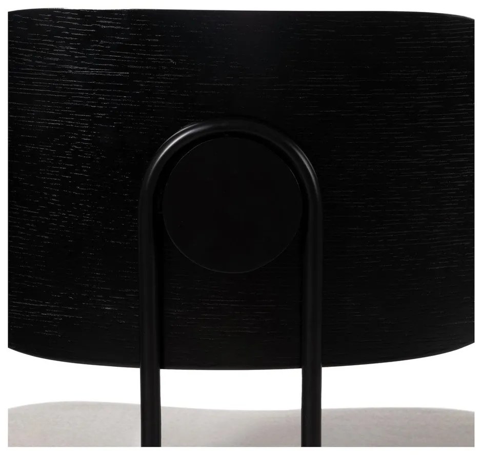 Fehér-fekete étkezőszék szett 4 db-os Cleo – Ixia