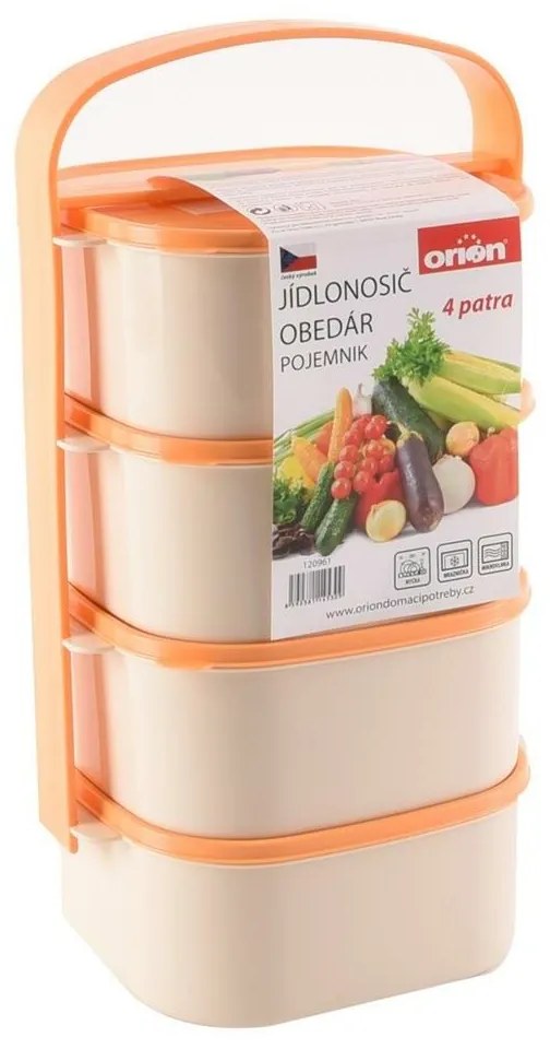 Orion Almi műanyag ételhordozó 4 x 1,15 l