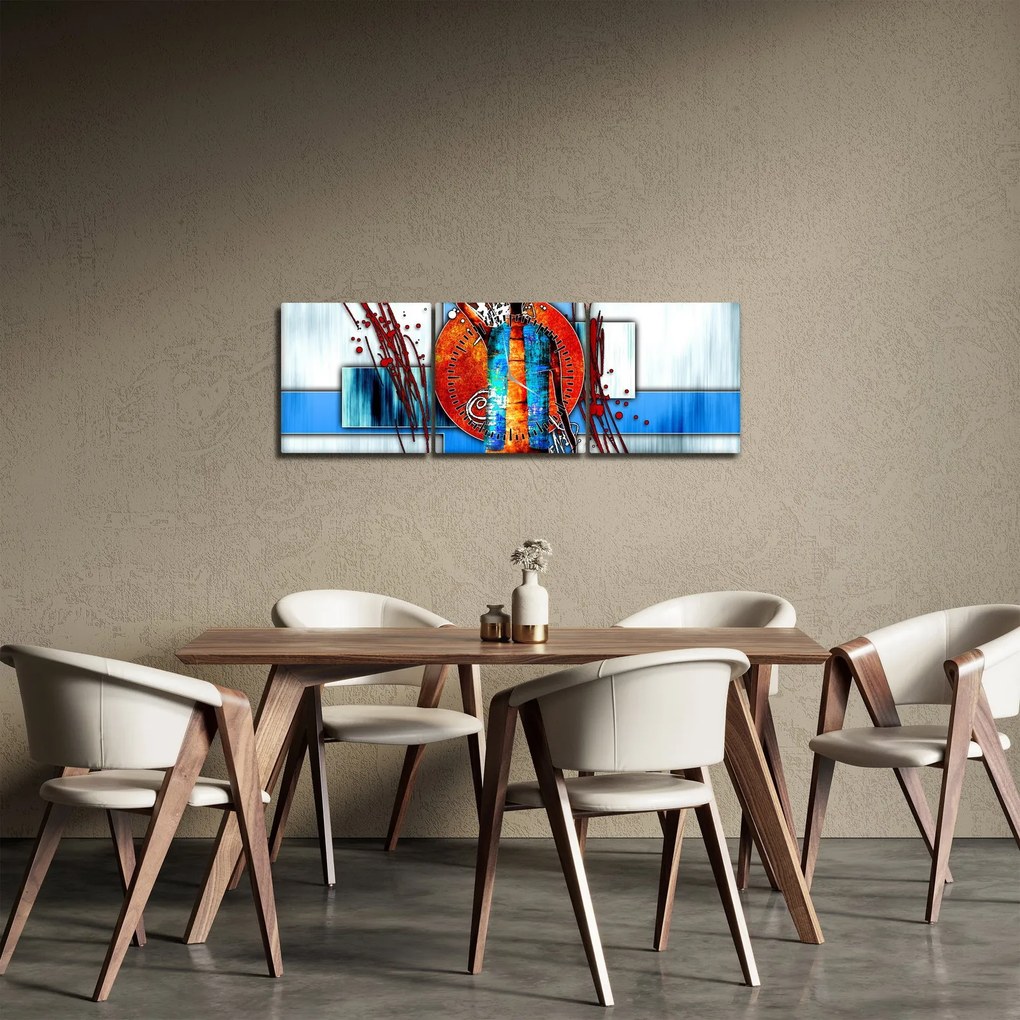 Egy ősi ember képének festménye (órával) (90x30 cm)