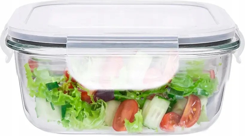 Üveg Ételtároló Doboz Tömítéssel 0,75L Uzsonnás Doboz Mikrohullámú Hűtőszekrényhez