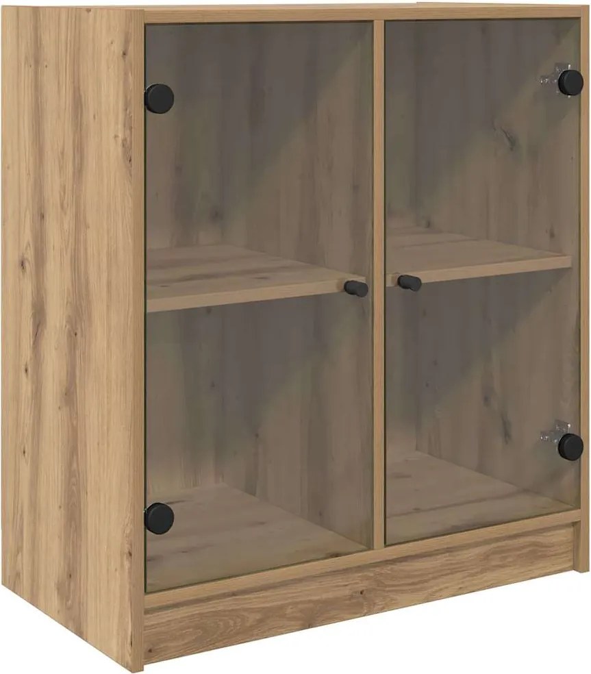 vidaXL Oldalsó szekrény Artisan tölgy 68 x 37 x 75,5 cm Faanyag